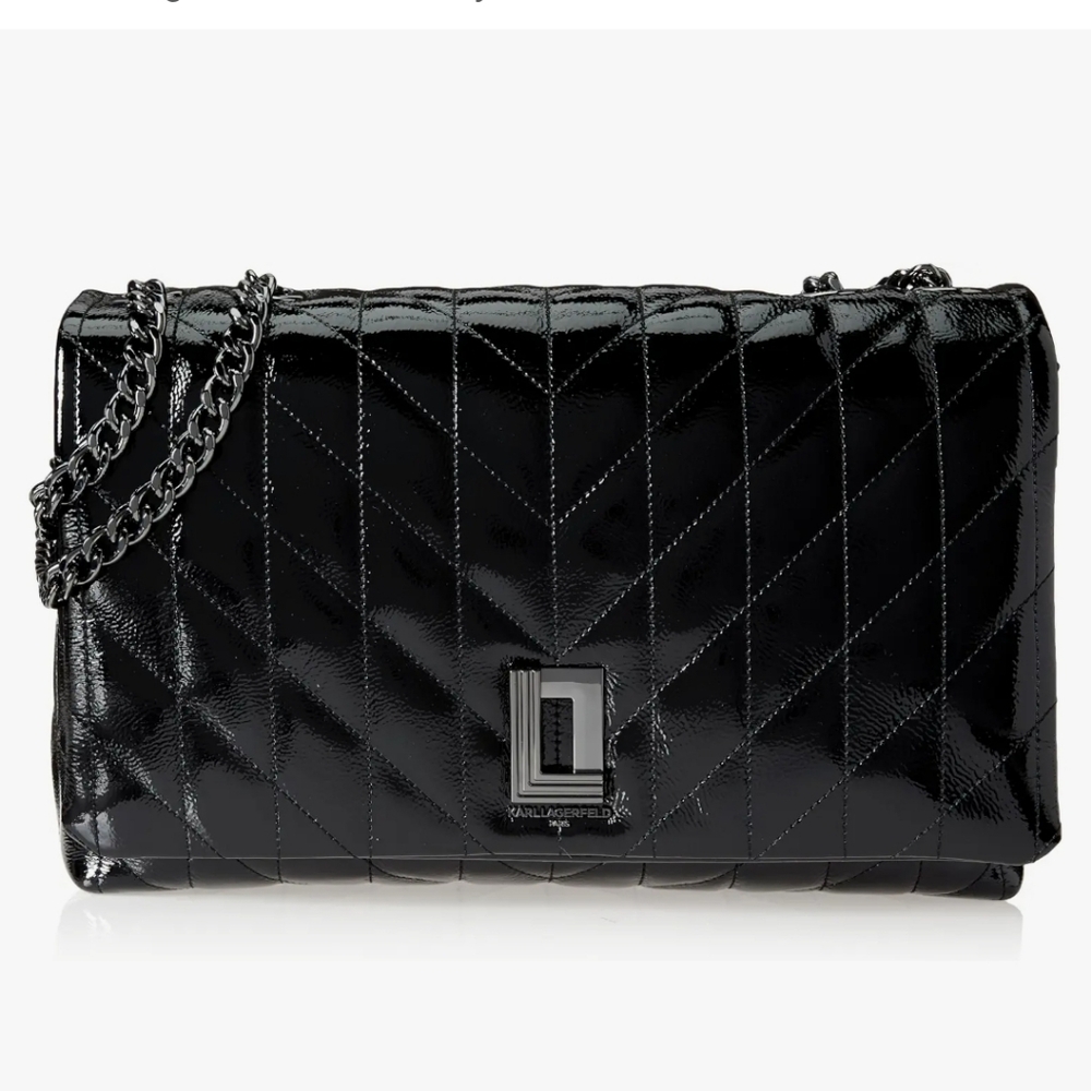 Karl Lagerfeld Lafayette Elegant Shoulder Black Quilted Women's Bag